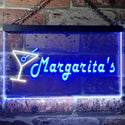 ADVPRO Margarita's Cocktails Bar Illuminated Dual Color LED Neon Sign st6-i0521 - White & Blue