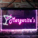 ADVPRO Margarita's Cocktails Bar Illuminated Dual Color LED Neon Sign st6-i0521 - White & Purple