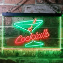 ADVPRO Cocktails Glass Bar Club Illuminated Dual Color LED Neon Sign st6-i0522 - Green & Red