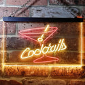 ADVPRO Cocktails Glass Bar Club Illuminated Dual Color LED Neon Sign st6-i0522 - Red & Yellow