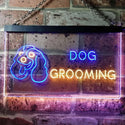 ADVPRO Dog Grooming Pet Shop Illuminated Dual Color LED Neon Sign st6-i0529 - Blue & Yellow