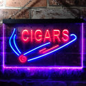 ADVPRO Cigars Shop Illuminated Dual Color LED Neon Sign st6-i0532 - Blue & Red