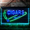 ADVPRO Cigars Shop Illuminated Dual Color LED Neon Sign st6-i0532 - Green & Blue