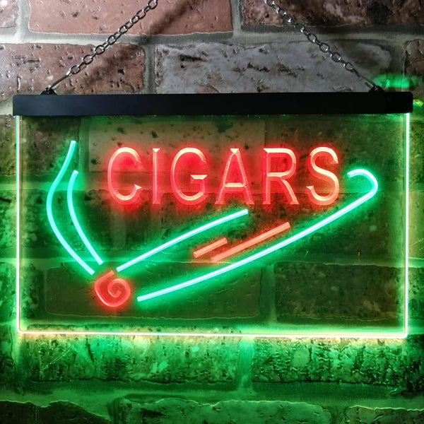 ADVPRO Cigars Shop Illuminated Dual Color LED Neon Sign st6-i0532 - Green & Red