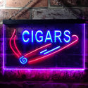 ADVPRO Cigars Shop Illuminated Dual Color LED Neon Sign st6-i0532 - Red & Blue