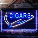ADVPRO Cigars Shop Illuminated Dual Color LED Neon Sign st6-i0532 - White & Blue