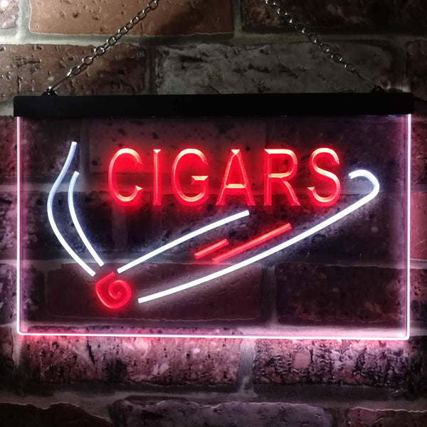 ADVPRO Cigars Shop Illuminated Dual Color LED Neon Sign st6-i0532 - White & Red