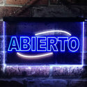 ADVPRO Abierto Restaurant Open Shop Illuminated Dual Color LED Neon Sign st6-i0535 - White & Blue