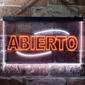ADVPRO Abierto Restaurant Open Shop Illuminated Dual Color LED Neon Sign st6-i0535 - White & Orange