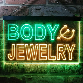 ADVPRO Body Jewelry Shop Illuminated Dual Color LED Neon Sign st6-i0540 - Green & Yellow