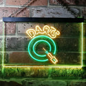 ADVPRO Dart Club Bar Pub Illuminated Dual Color LED Neon Sign st6-i0541 - Green & Yellow