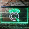 ADVPRO Dart Club Bar Pub Illuminated Dual Color LED Neon Sign st6-i0541 - White & Green