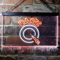 ADVPRO Dart Club Bar Pub Illuminated Dual Color LED Neon Sign st6-i0541 - White & Orange