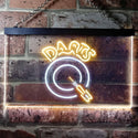 ADVPRO Dart Club Bar Pub Illuminated Dual Color LED Neon Sign st6-i0541 - White & Yellow