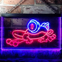 ADVPRO Frog Beer Bar Pub Kid Man Cave Room Dual Color LED Neon Sign st6-i0543 - Blue & Red