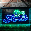 ADVPRO Frog Beer Bar Pub Kid Man Cave Room Dual Color LED Neon Sign st6-i0543 - Green & Blue