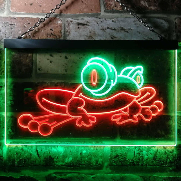 ADVPRO Frog Beer Bar Pub Kid Man Cave Room Dual Color LED Neon Sign st6-i0543 - Green & Red