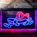 ADVPRO Frog Beer Bar Pub Kid Man Cave Room Dual Color LED Neon Sign st6-i0543 - Red & Blue