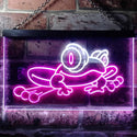 ADVPRO Frog Beer Bar Pub Kid Man Cave Room Dual Color LED Neon Sign st6-i0543 - White & Purple