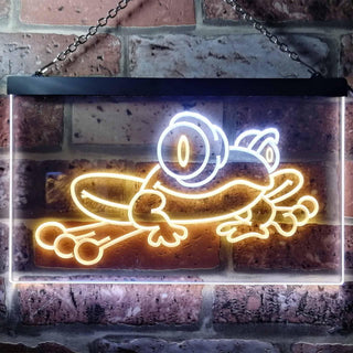 ADVPRO Frog Beer Bar Pub Kid Man Cave Room Dual Color LED Neon Sign st6-i0543 - White & Yellow