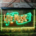 ADVPRO Live Music Bar Pub Club Illuminated Dual Color LED Neon Sign st6-i0546 - Green & Yellow