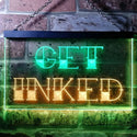 ADVPRO Get Inked Tattoo Piercing Dual Color LED Neon Sign st6-i0548 - Green & Yellow