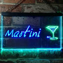 ADVPRO Martini Club Wine Bar Illuminated Dual Color LED Neon Sign st6-i0551 - Green & Blue