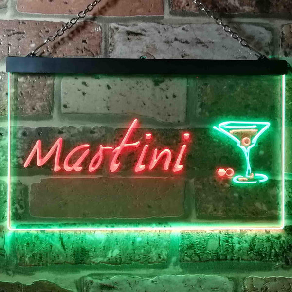 ADVPRO Martini Club Wine Bar Illuminated Dual Color LED Neon Sign st6-i0551 - Green & Red