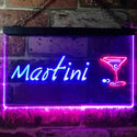 ADVPRO Martini Club Wine Bar Illuminated Dual Color LED Neon Sign st6-i0551 - Red & Blue