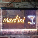 ADVPRO Martini Club Wine Bar Illuminated Dual Color LED Neon Sign st6-i0551 - White & Yellow