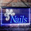ADVPRO Nails Art Beauty Salon Woman Room Dual Color LED Neon Sign st6-i0553 - White & Blue