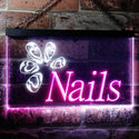ADVPRO Nails Art Beauty Salon Woman Room Dual Color LED Neon Sign st6-i0553 - White & Purple