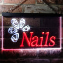 ADVPRO Nails Art Beauty Salon Woman Room Dual Color LED Neon Sign st6-i0553 - White & Red