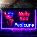 ADVPRO Nail Spa Pedicure Illuminated Dual Color LED Neon Sign st6-i0554 - Blue & Red