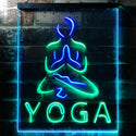 ADVPRO Hot Yoga  Dual Color LED Neon Sign st6-i0557 - Green & Blue
