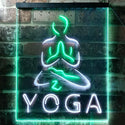 ADVPRO Hot Yoga  Dual Color LED Neon Sign st6-i0557 - White & Green