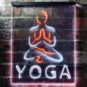 ADVPRO Hot Yoga  Dual Color LED Neon Sign st6-i0557 - White & Orange