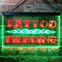 ADVPRO Tattoo Piercing Illuminated Dual Color LED Neon Sign st6-i0559 - Green & Red