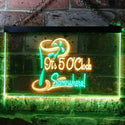 ADVPRO It's 5 O'clock Somewhere Bar Illuminated Dual Color LED Neon Sign st6-i0560 - Green & Yellow