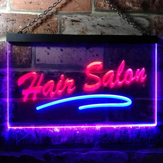 ADVPRO Hair Salon Cut Display Open Dual Color LED Neon Sign st6-i0561 - Blue & Red