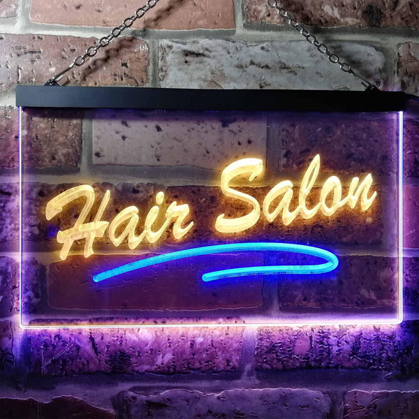 ADVPRO Hair Salon Cut Display Open Dual Color LED Neon Sign st6-i0561 - Blue & Yellow