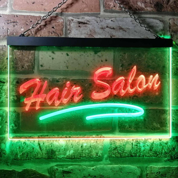 ADVPRO Hair Salon Cut Display Open Dual Color LED Neon Sign st6-i0561 - Green & Red