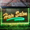 ADVPRO Hair Salon Cut Display Open Dual Color LED Neon Sign st6-i0561 - Green & Yellow