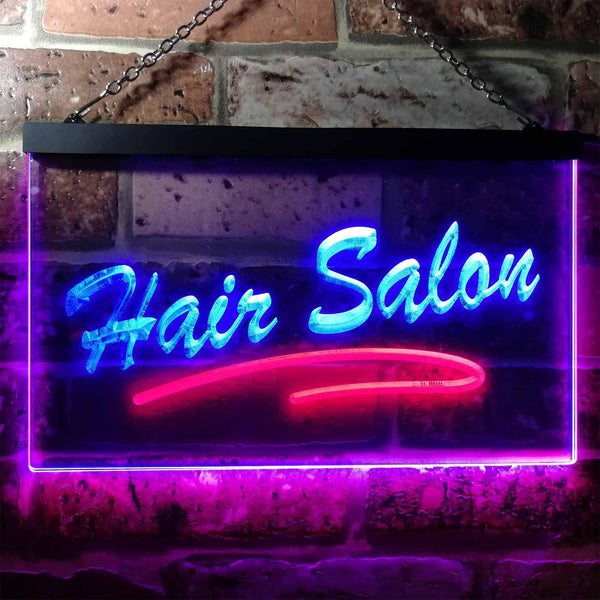 ADVPRO Hair Salon Cut Display Open Dual Color LED Neon Sign st6-i0561 - Red & Blue