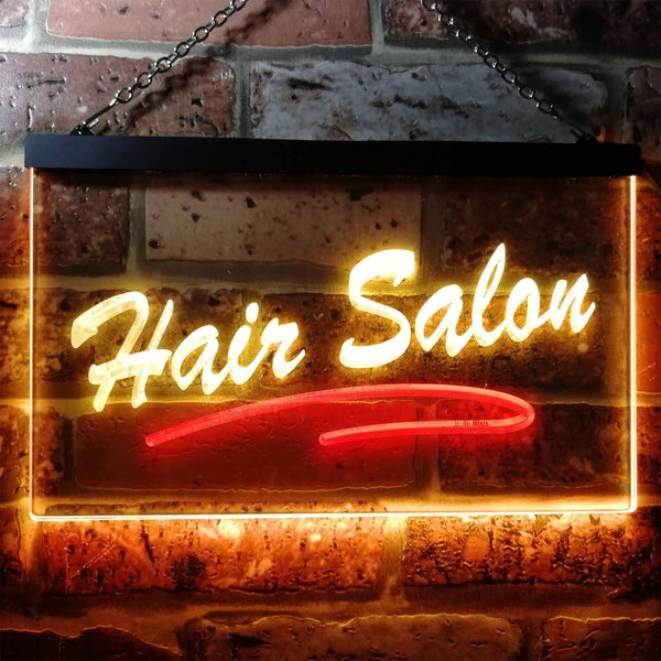 ADVPRO Hair Salon Cut Display Open Dual Color LED Neon Sign st6-i0561 - Red & Yellow