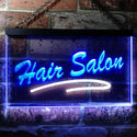 ADVPRO Hair Salon Cut Display Open Dual Color LED Neon Sign st6-i0561 - White & Blue