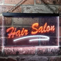 ADVPRO Hair Salon Cut Display Open Dual Color LED Neon Sign st6-i0561 - White & Orange