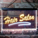 ADVPRO Hair Salon Cut Display Open Dual Color LED Neon Sign st6-i0561 - White & Yellow