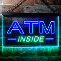 ADVPRO ATM Inside Open Shop Lure Dual Color LED Neon Sign st6-i0565 - Green & Blue