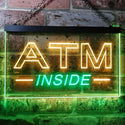 ADVPRO ATM Inside Open Shop Lure Dual Color LED Neon Sign st6-i0565 - Green & Yellow